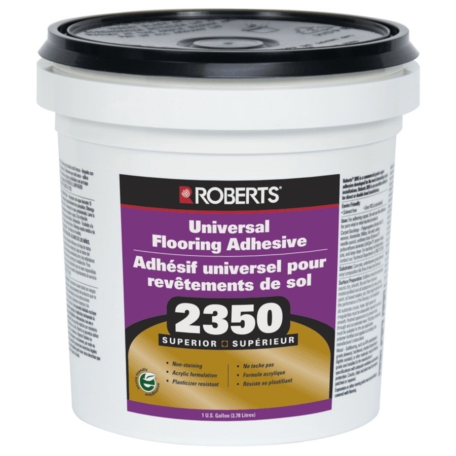 Adhésif Universel Roberts Pour Sols – 2 X 1 Qt (environ 2 Lb), Vinyle, Stratifié, Carrelage, Neuf