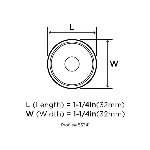 Bouton d'armoire Revitalize de 1-1/4 po, nickel poli