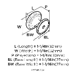 Bouton d'armoire Revitalize de 1-1/4 po, nickel poli