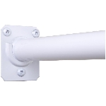 Tringle robuste pour placard extensible de 72 po à 96 po avec supports amovibles, blanc