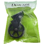 Roulette pivotante de 3 po sur plaque en polyuréthane noir luxueux