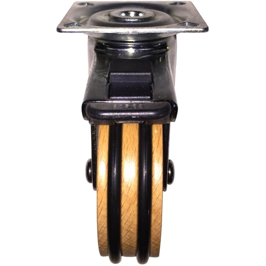 Wiltec Roulette Pivotante Blocage Double – 75 Mm – Capacité 50 Kg En Caoutchouc Roue Avec Frein Et Plaque De Montage Transport Appareil Acc 91922300