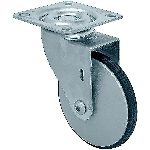 Roulette pivotante de 2 po en aluminium sur plaque