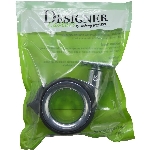 Roulette double pivotante de 3 po sur plaque en polyuréthane noir, avec frein