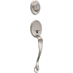 Serrure à clenche pour entrée Augusta/Huntington Smart Key, nickel satiné