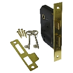 Serrure à mortaise, laiton satiné