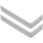 Paquet de 2 fixations pour tringle-rail à projection, blanc