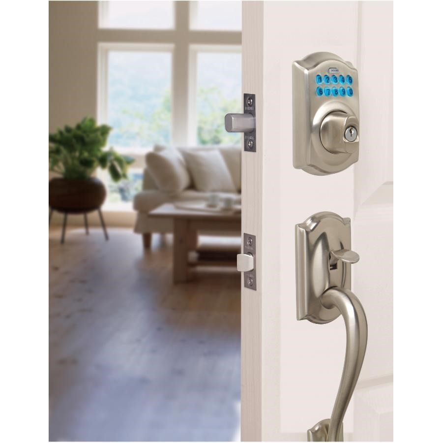 Kwikset 96950-162 Bouton d'entrée/pêne dormant, chrome satiné