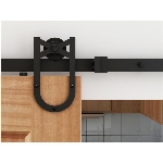 Système de rail noir de la série Knight pour porte coulissante