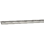 Bordure de tapis cloutée en aluminium argent martelé de 6 pi