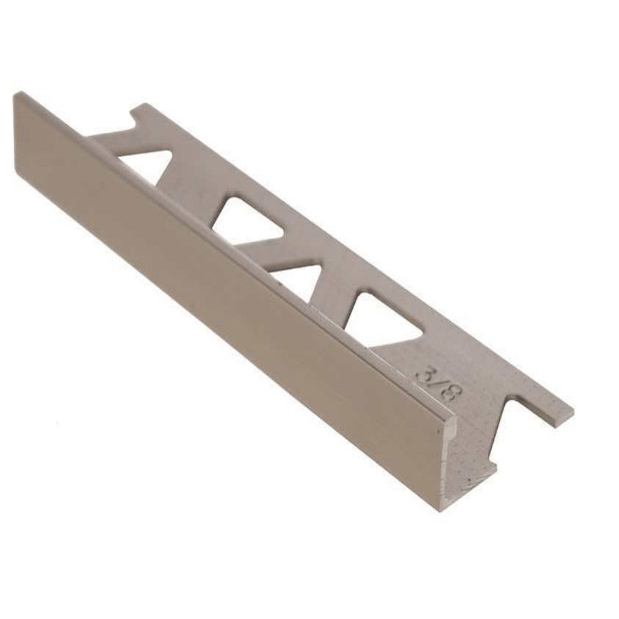 Prova - Bordure de carreau carrée, Titane satiné - 3/8