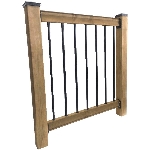 Ensemble de rampe de 6 pi modèle traditionnel traitée sous pres