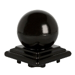 Capuchon en aluminium en forme de boule pour poteau de rampe, noir