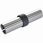 Connecteur de capuchon de 6 po pour main courante en aluminium satiné Quick Kit