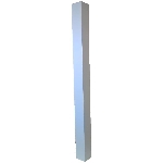 Colonne carrée en aluminium lisse de 8 po x 8 pi, blanc