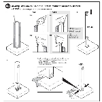 Nécessaire d'ancrage Yardcrafters en aluminium pour poteau de 36 po ou de 42 po dans du béton