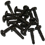 Paquet de 50 vis en céramique de 3/4 po pour rampe en alumninium, noir