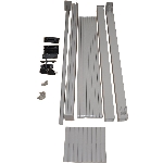 Ensemble de rampe en aluminium de 4 pi pour barrière à barreaux droits, taupe