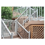 Ensemble de rampe en aluminium de 4 pi pour barrière à barreaux droits, taupe