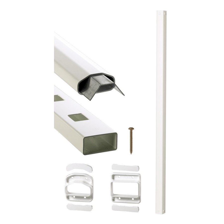 Nécessaire de rampe droite classique Yardcrafters de 36 po x 6 pi, blanc