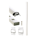 Nécessaire de rampe droite classique Yardcrafters de 36 po x 6 pi, blanc