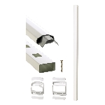 Nécessaire de rampe droite classique Yardcrafters de 42 po x 6 pi, blanc