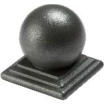 Capuchon en aluminium en forme de boule pour poteau de rampe, ardoise titane