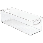 Bac de rangement transparent de 6 po x 16 po x 5 po pour garde-manger