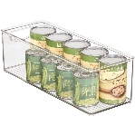Bac de rangement transparent de 6 po x 16 po x 5 po pour garde-manger