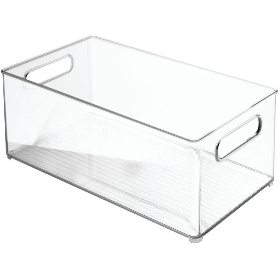 Bac de rangement transparent de 8 po x 14,5 po x 6 po pour garde-manger