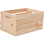 Caisse de rangement en pin naturel, 17,5 x 12,5 x 9,5 po