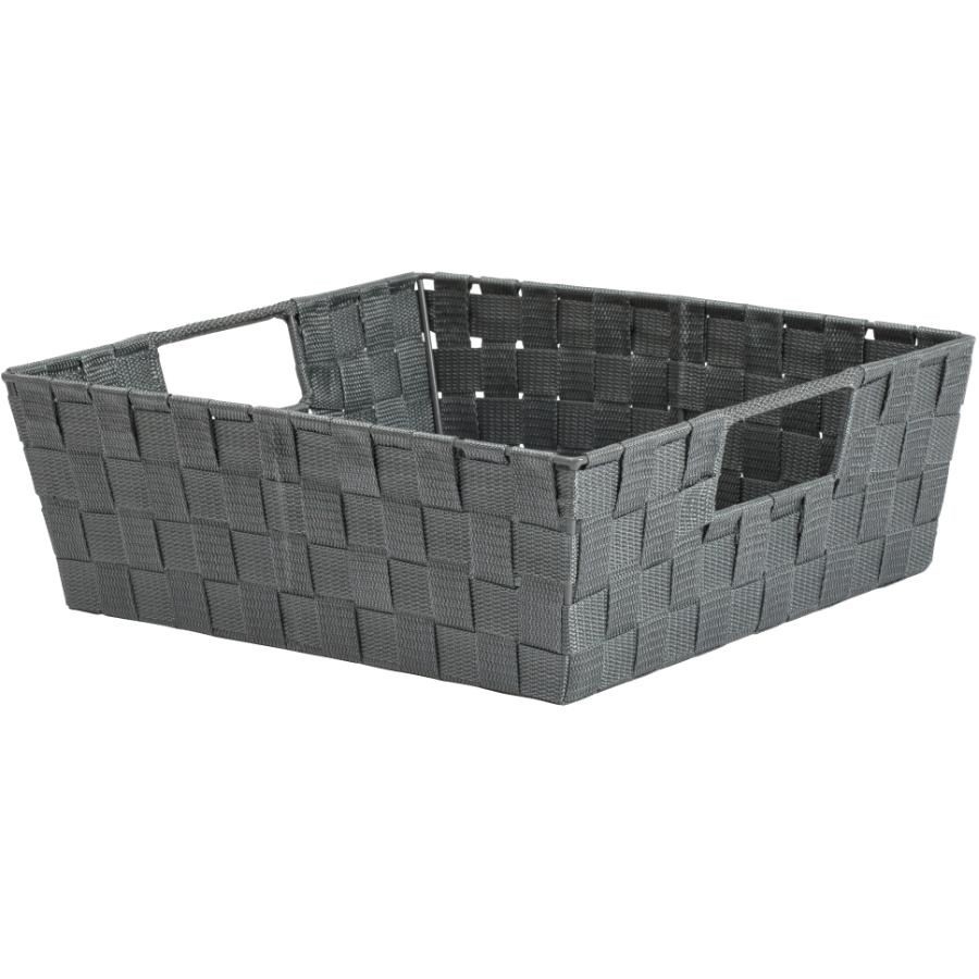 Panier de rangement gris de 13 po x 15 po x 5 po