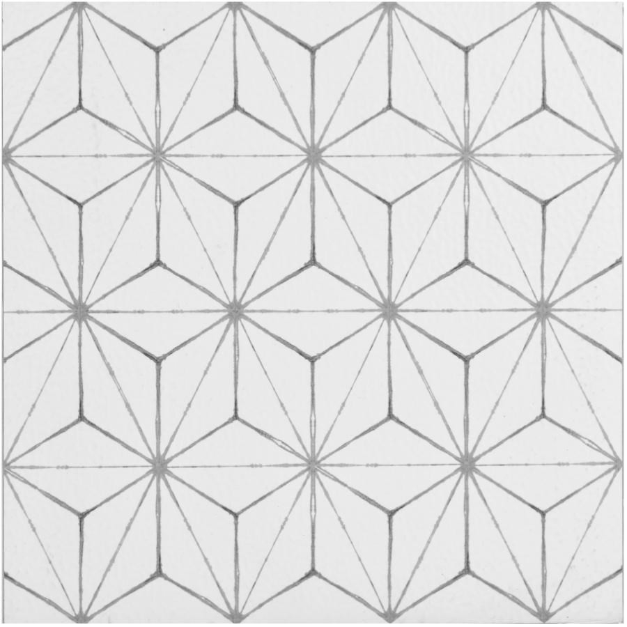 Carreaux de sol en vinyle à peler et coller 0,06 po x 12 po x 12 po, paquet de 10, blanc et blanc cassé