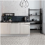 Carreaux de sol en vinyle à peler et coller 0,06 po x 12 po x 12 po, paquet de 10, blanc et blanc cassé