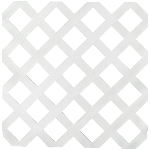 Treillis d'intimité classique ultra léger en vinyle de 4 pi x 8 pi, blanc