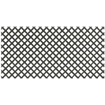 Treillis d'intimité classique ultra léger en vinyle de 4 pi x 8 pi, noir