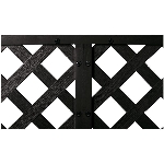 Treillis d'intimité classique ultra léger en vinyle de 4 pi x 8 pi, noir