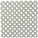 Treillis d'intimité en vinyle de 4 pi x 8 pi avec motifs de losange, gris