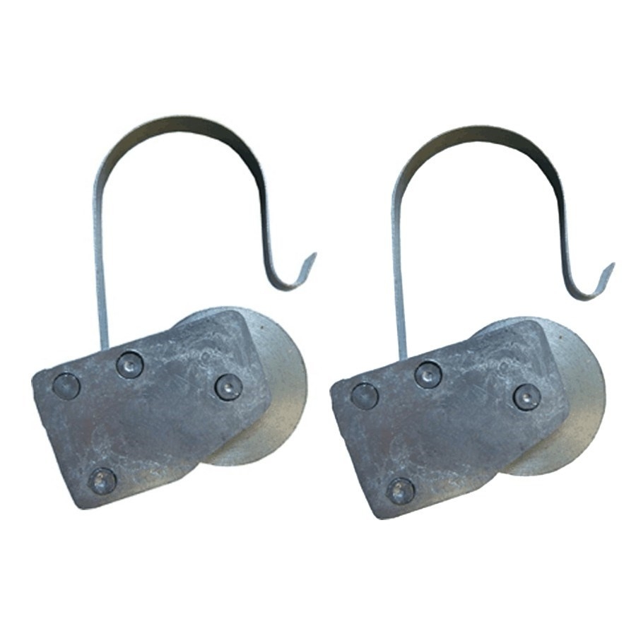 Paquet de 2 roulettes pour porte-moustiquaire, zinc