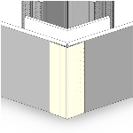 Coin extérieur en papier de 135 degrés de 8 pi x 1-7/8 po