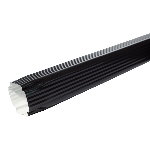 Tuyau de descente de 3 po x 3 po x 10 pi pour gouttière en aluminium, noir