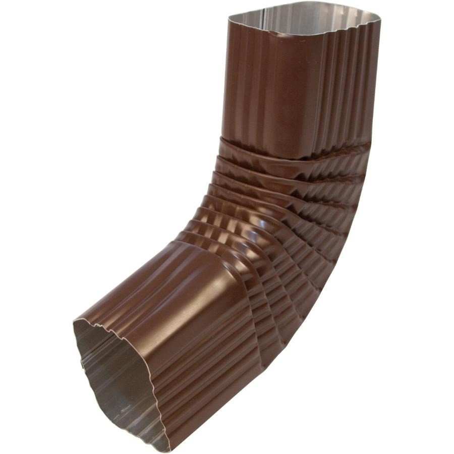 Coude de 2 po x 3 po à 75 degrés pour gouttière en aluminium de style B, brun