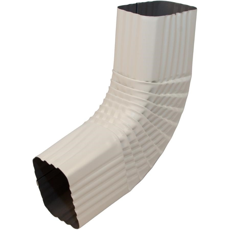 Coude de 2 po x 3 po à 75 degrés pour gouttière en aluminium de style B, blanc