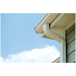 Gouttière de style K en aluminium de 5 po x 10 pi, blanc