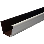 Gouttière de style K en aluminium de 5 po x 10 pi, blanc