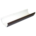 Gouttière en vinyle de style contemporain de 4 po x 10 pi, brun