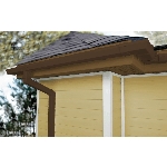 Gouttière en vinyle de style contemporain de 4 po x 10 pi, brun