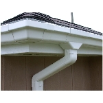 Gouttière en vinyle de style traditionnel de 5 po x 10 pi, blanc