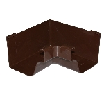 Coin intérieur pour gouttière en vinyle de style traditionnel, brun