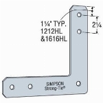 Équerre de fixation de calibre 14, 6 po x 6 po